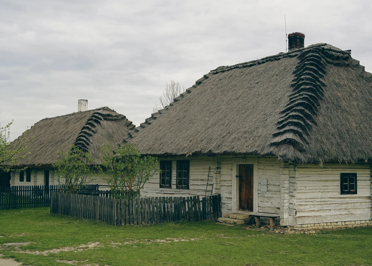 Traditional windmill at Tokarnia Open-Air Museum